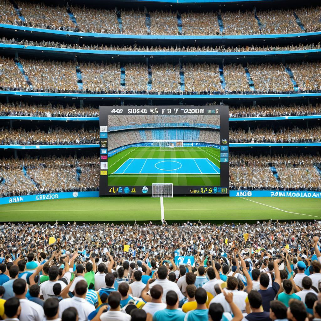 Excitement in Buenos Aires Stadium Scene