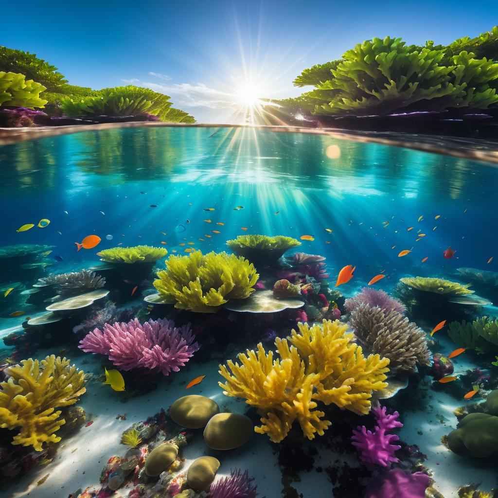 Tranquil Vibrant Coral Reef Photography