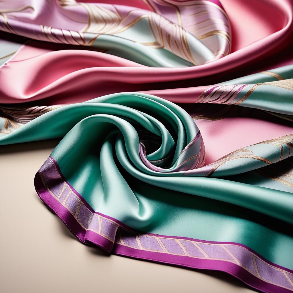 Luxurious Silk Scarf Fashion Photography