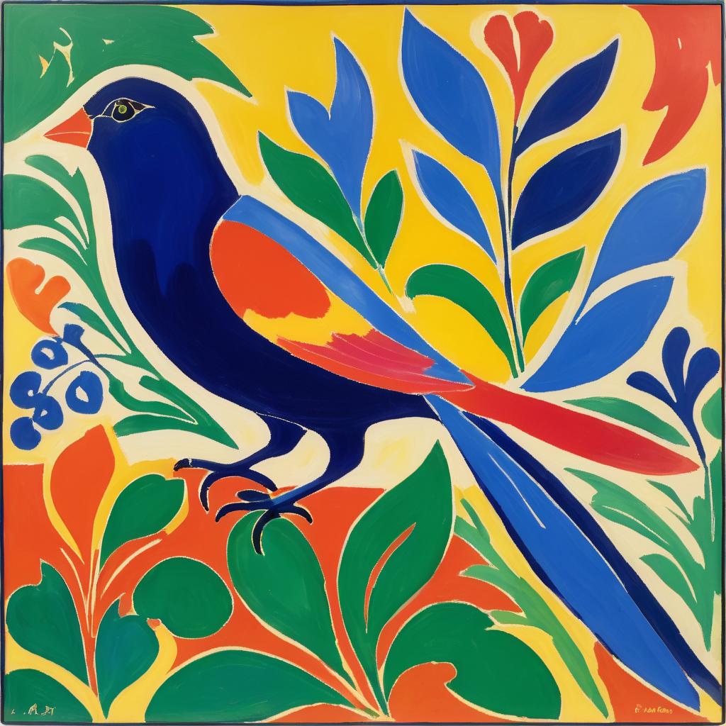 Vibrant Fauvism Bird by Matisse