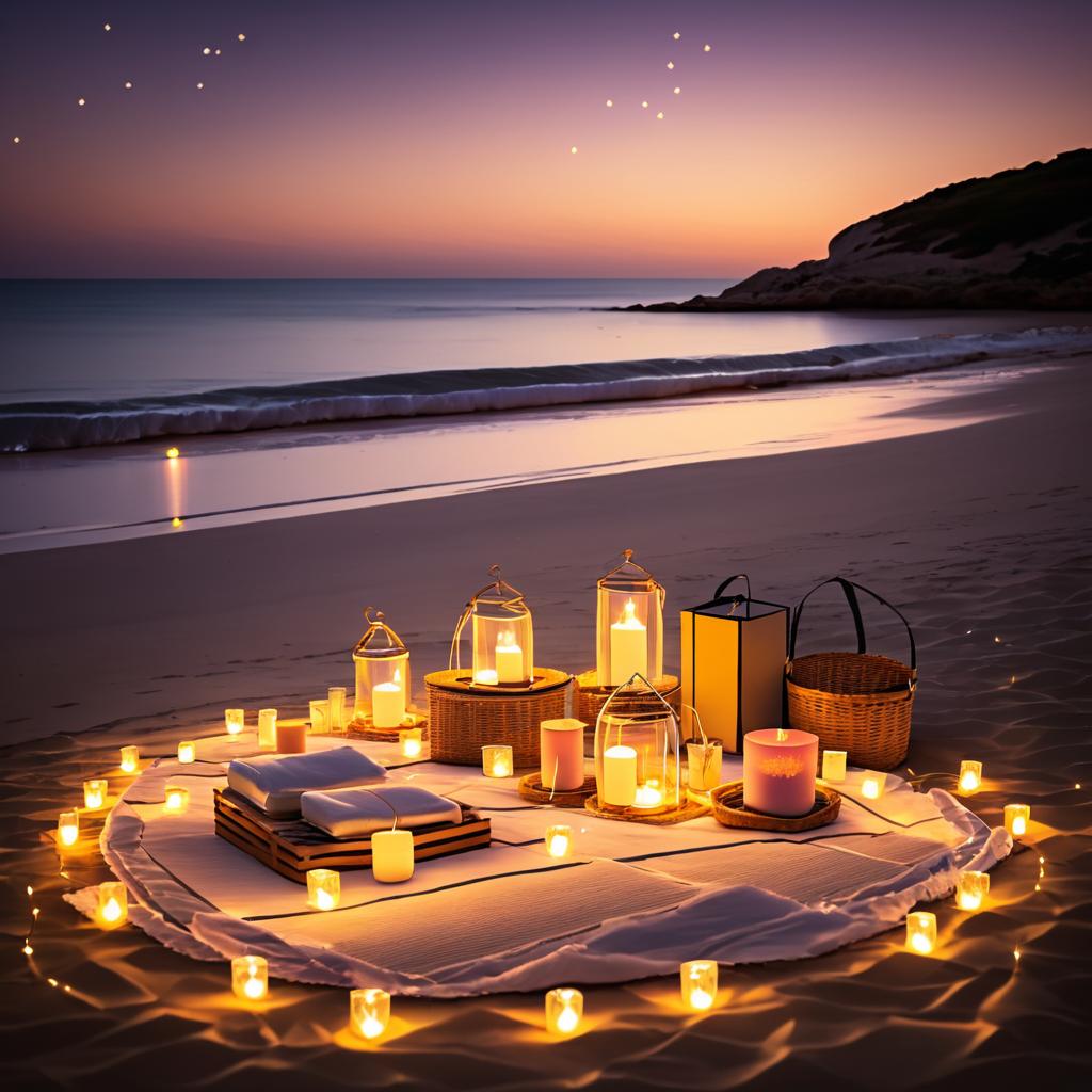 Romantic Sunset Picnic for Valentine's Day