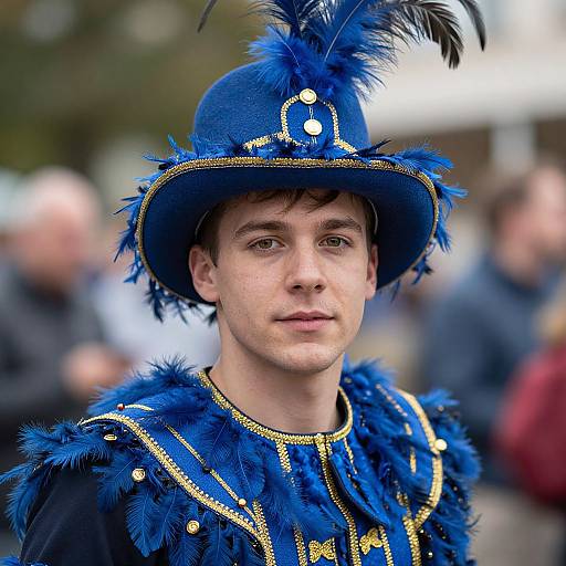 Realistic Carnival Costume Male Portrait