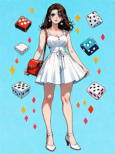Retro Summer Gingham Midi Sundress Portrait