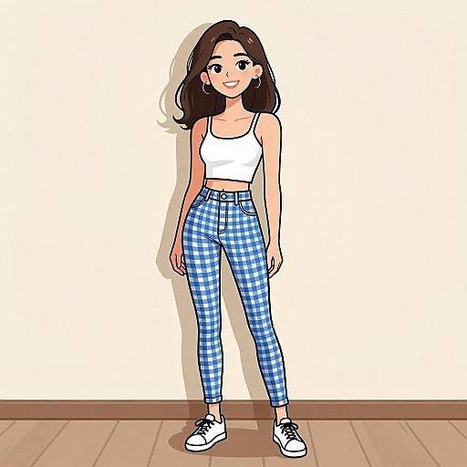 Smiling Woman in Casual Summer Outfit