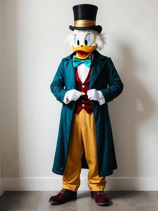 Man in Realistic Scrooge McDuck Costume