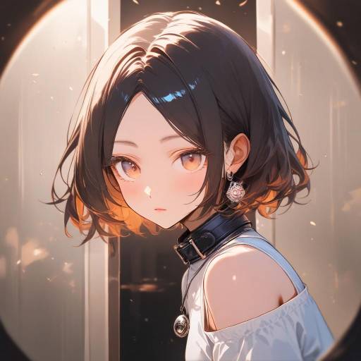 Lilac-Haired Anime Character Portrait