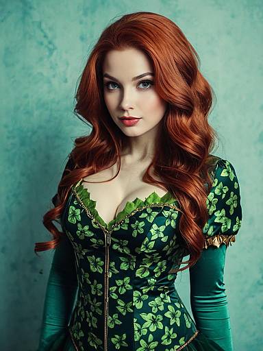 Vintage Poison Ivy Cosplay Festival Portrait