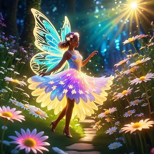 Fairy Butterfly Dance in a Garden Fairy Butterfly Dance in a Garden