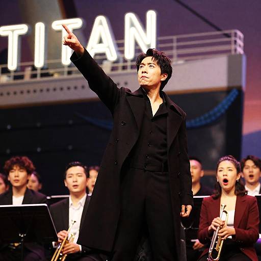 Dynamic Stage Performance Under Neon Lights