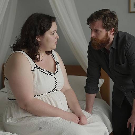 Emotionally Charged Encounter in Dim Light