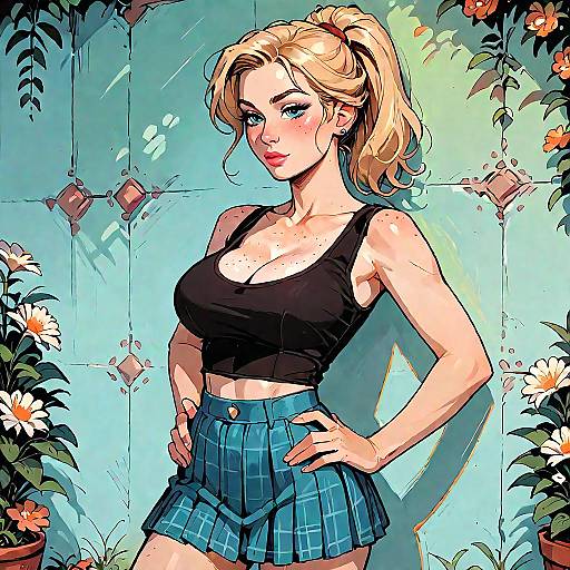 Nostalgic 90s Inspired Fashion Pose