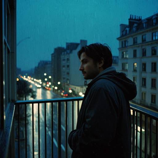 Cinematic Rainy Poetry on a Balcony