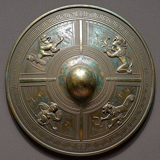 Intricate Ancient Greek Shield Designs