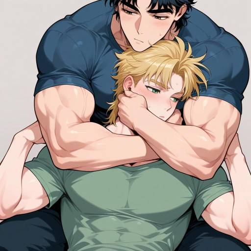 Dynamic Male Duo with Unique Styles