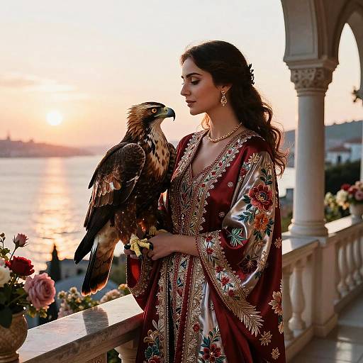 Ottoman Sultana on Bosphorus Terrace