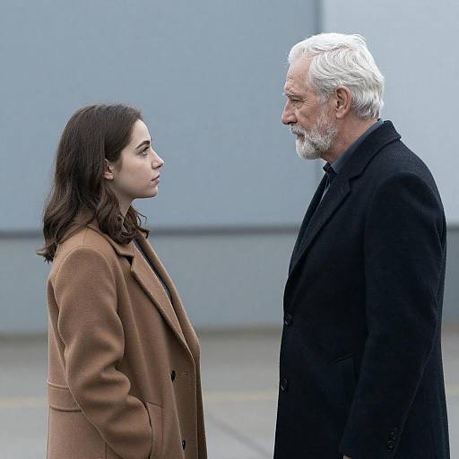 Intense Profiles: Young Woman and Older Man