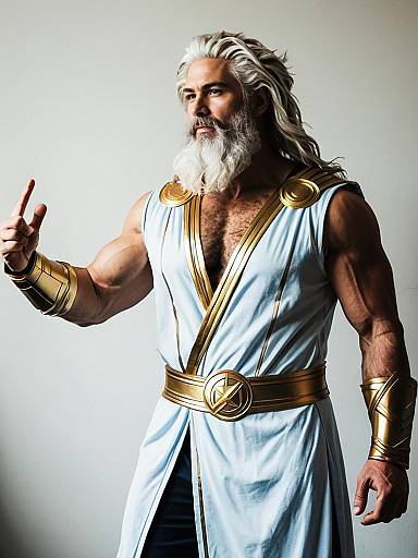Man in Zeus Marvel Comics Costume