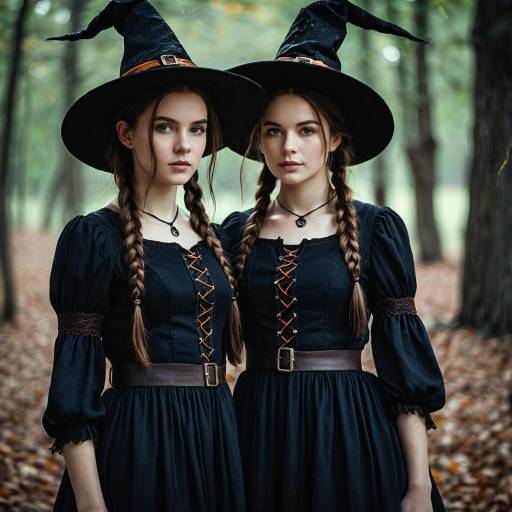 Realistic Witch Sarah in Black Dress
