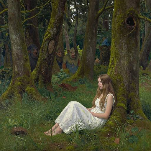 Enchanted Forest with Mystical Trolls