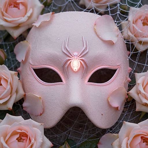 Rose Spiderwoman Mask Close-Up