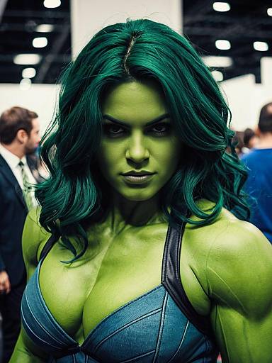 Realistic She Hulk Cosplay Portrait