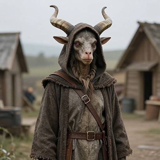Horned Village Creature Costume