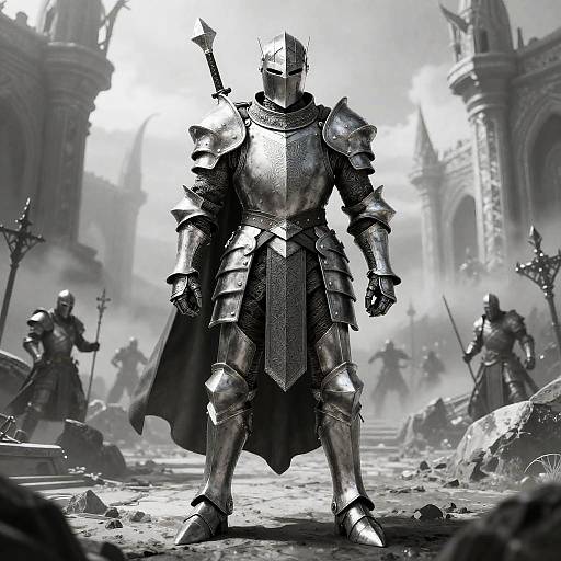 Armored Paladin on Ancient Battlefield