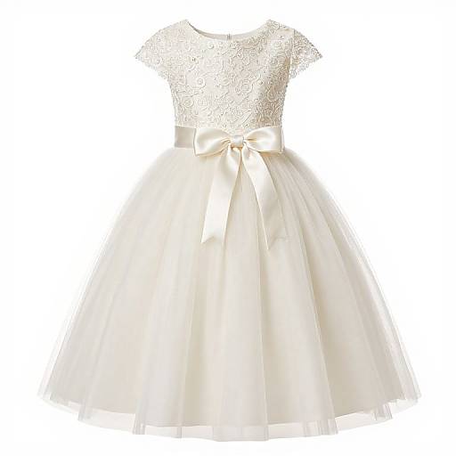 Elegant Beaded Flower Girl Dress