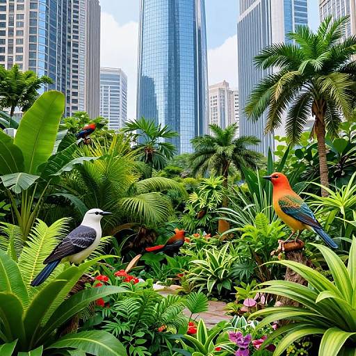 Vibrant Hyper-Realistic Urban Ecosystem