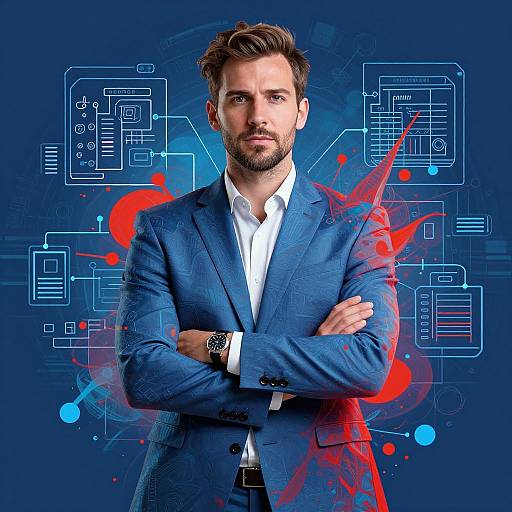 Abstract Futuristic Gestor Portrait