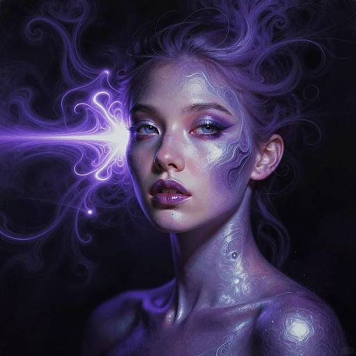 Electric Violet Biopunk Woman