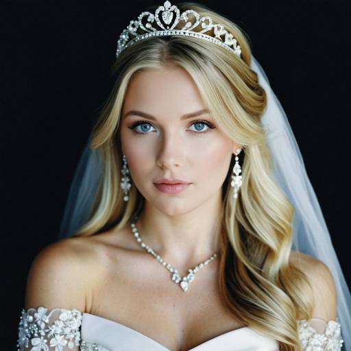 Blonde Bride with Tiara and Jewelry