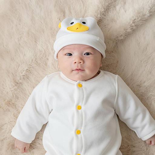 Newborn Baby in Duck Costume