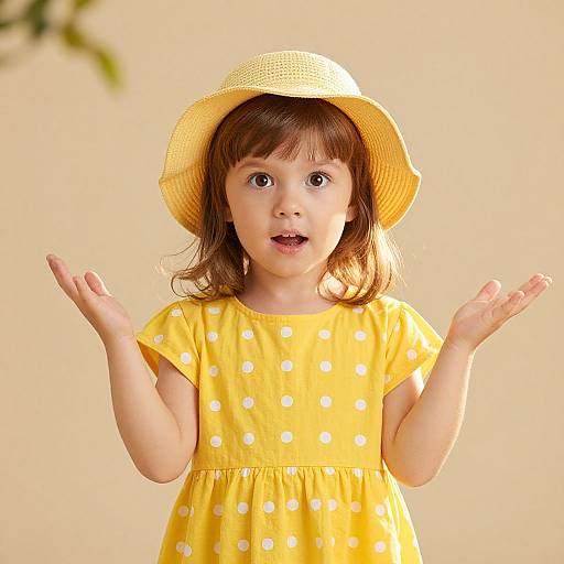 Curious Girl in Yellow Sunhat