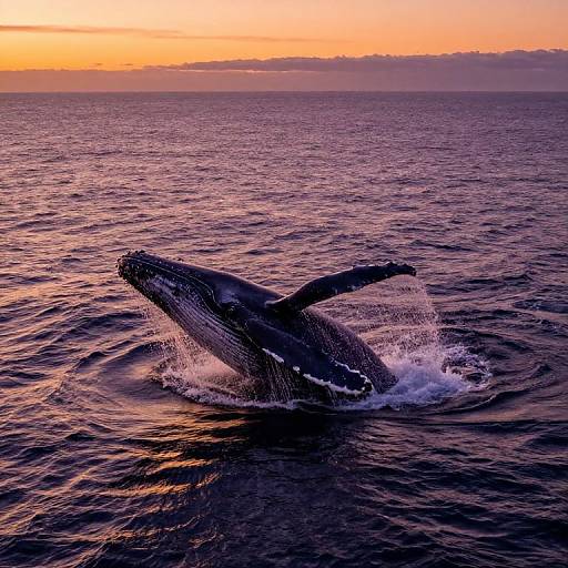 Colossal Whale Breach at Twilight