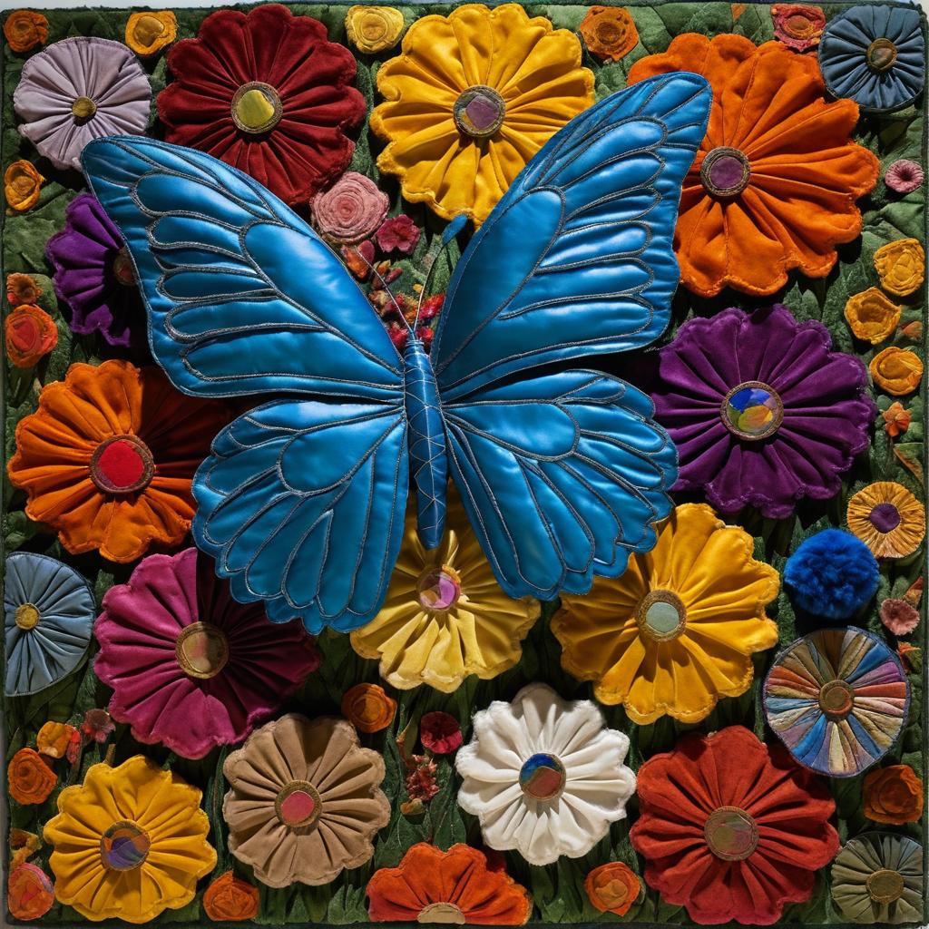 Abstract Expressionism: Butterfly and Flower Sculpture