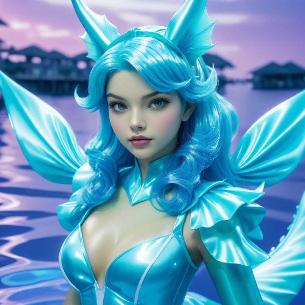 Ultra-Detailed Vaporeon Humanization Art