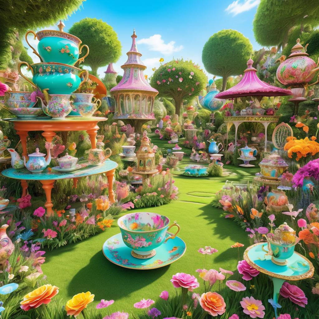 Whimsical Tea Party in a Magical Garden