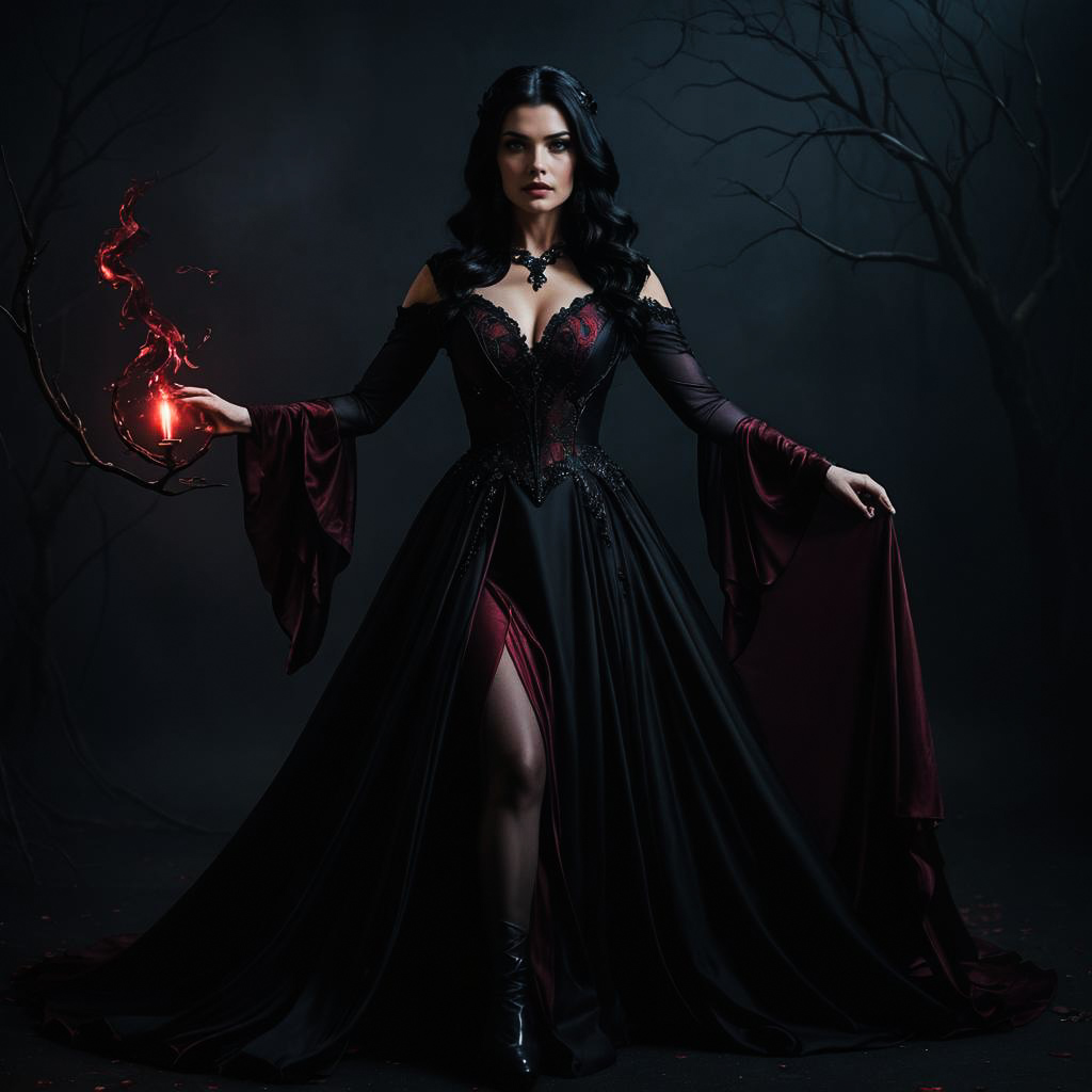 Furious Dark Enchantress in Scarlet