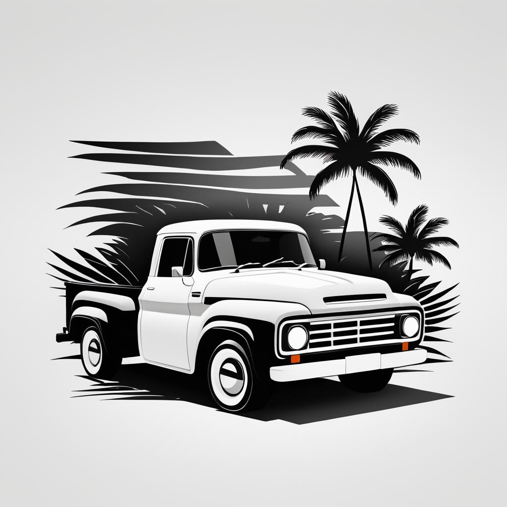 Minimalist Classic Truck Logo Design