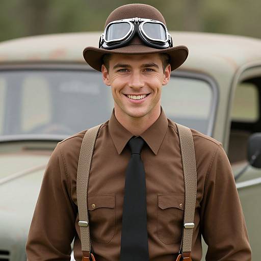 Confident Vintage Style Man Portrait