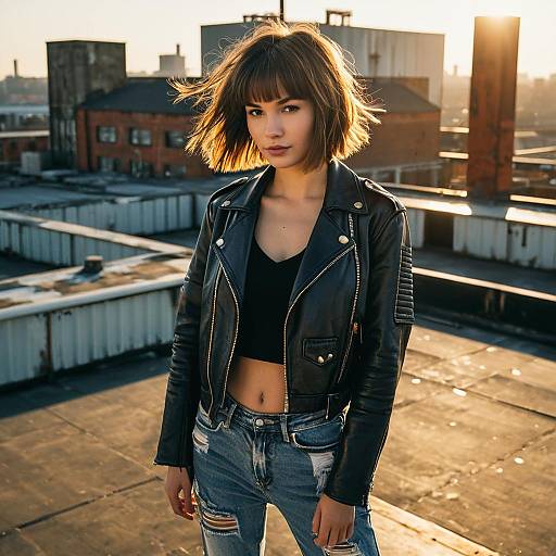 Shaggy Bob Fashion Editorial Portrait