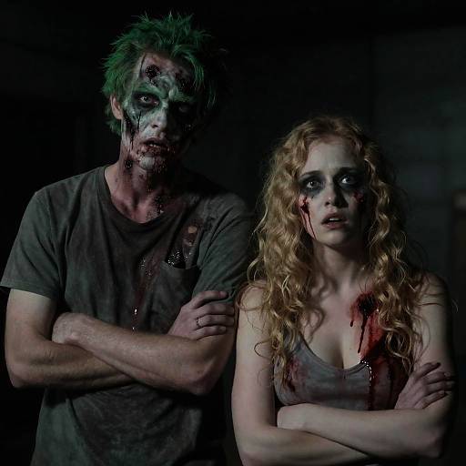 Eerie Portrait of Zombie-Like Figures