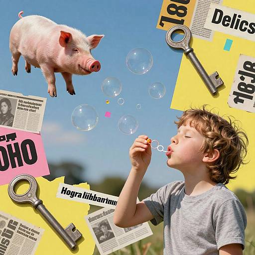 Surreal Dadaist Child Collage