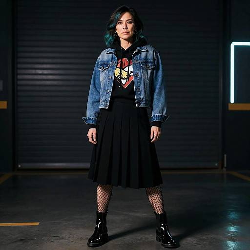 Neon Noir Middle-Aged Athletic Woman