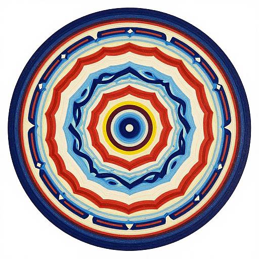 Vivid Fractal Tlingit & Navajo Patterns