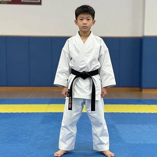 Young Boy Karate Pose