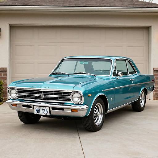 Shiny Teal 1963 Chevrolet Nova Sedan