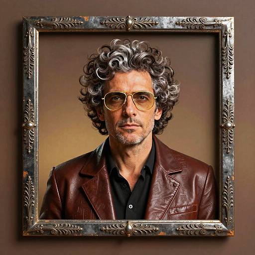 Stylized Middle-Aged Man Portrait