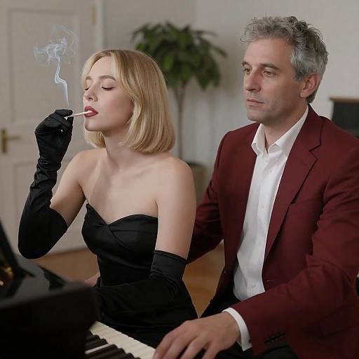 Elegant Duet at the Piano